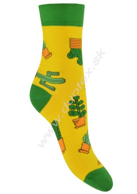 Vzorované ponožky Skarpol-080-kaktus